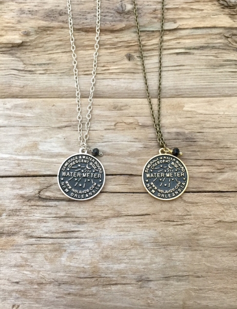 NOLA Water Meter Charm Necklace by Rebecca Bordelon | NOLA Water Meter Charm Necklace